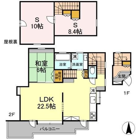 鷹の台戸建ての物件間取画像